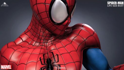 Comic Spider-Man 1:1 Bust by Queen Studios - Black Version - Image 6