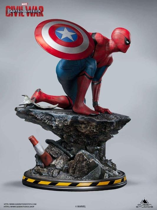 MARVEL Spider-Man 1/4 Scale Captain America: Civil War Statue PREMIUM EDITION - Image 6