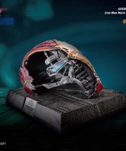 Iron Man Mark 50 Battle Damaged Helmet Statue by Beast Kingdom - Image 3