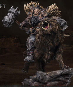 Blackhand Riding Wolf Statue by Damtoys