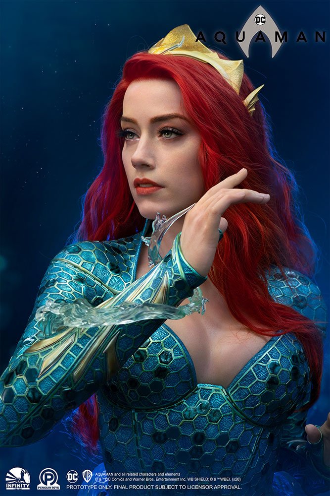 BACKORDER Mera Life-Size Bust by Infinity Studio X Penguin Toys DC Series Life Size Bust - Aquaman LIMITED EDITION - Image 5