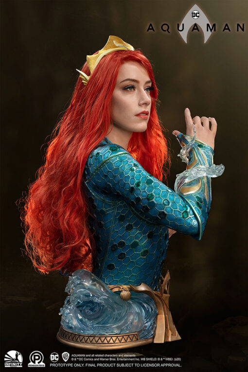 BACKORDER Mera Life-Size Bust by Infinity Studio X Penguin Toys DC Series Life Size Bust - Aquaman LIMITED EDITION - Image 6