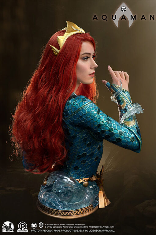 BACKORDER Mera Life-Size Bust by Infinity Studio X Penguin Toys DC Series Life Size Bust - Aquaman LIMITED EDITION - Image 7