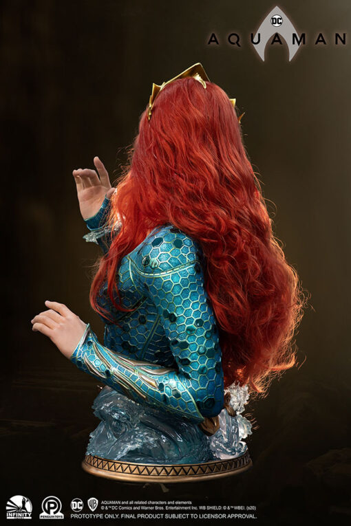 BACKORDER Mera Life-Size Bust by Infinity Studio X Penguin Toys DC Series Life Size Bust - Aquaman LIMITED EDITION - Image 8