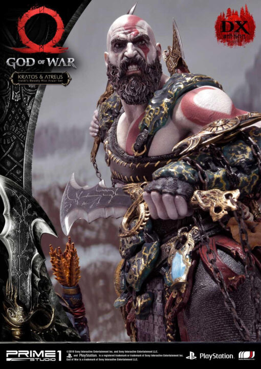 God of War Kratos & Atreus Ivaldi's Deadly Mist Armor Set Deluxe Version By Prime 1 Studios - Image 10