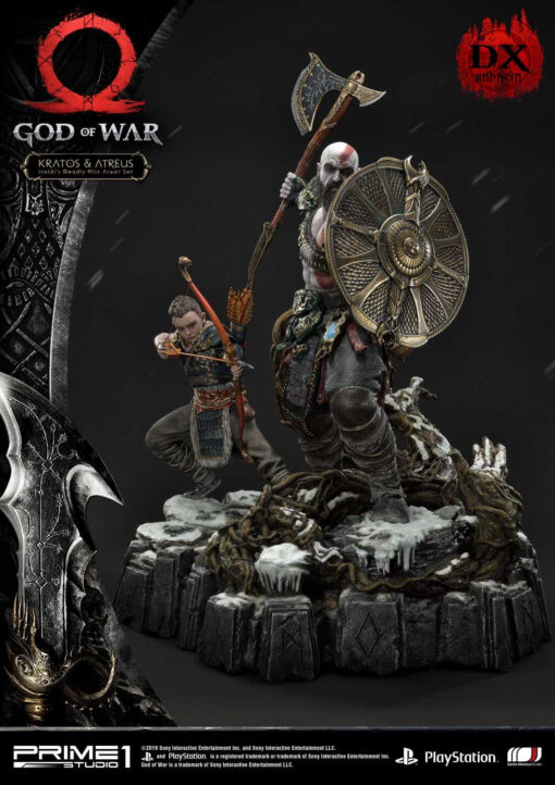 God of War Kratos & Atreus Ivaldi's Deadly Mist Armor Set Deluxe Version By Prime 1 Studios - Image 13