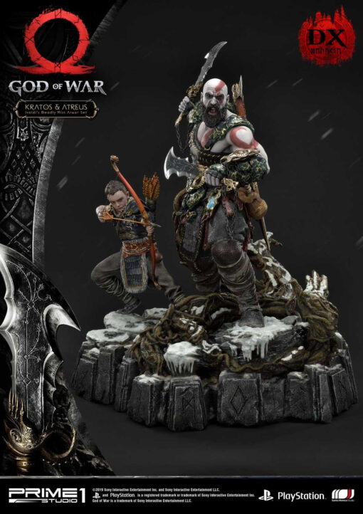 God of War Kratos & Atreus Ivaldi's Deadly Mist Armor Set Deluxe Version By Prime 1 Studios - Image 14
