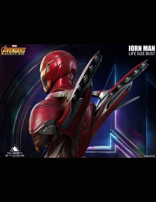 Iron Man MK50 Battle Damaged 1:1 Lifesize Bust By Queen Studios - Image 3