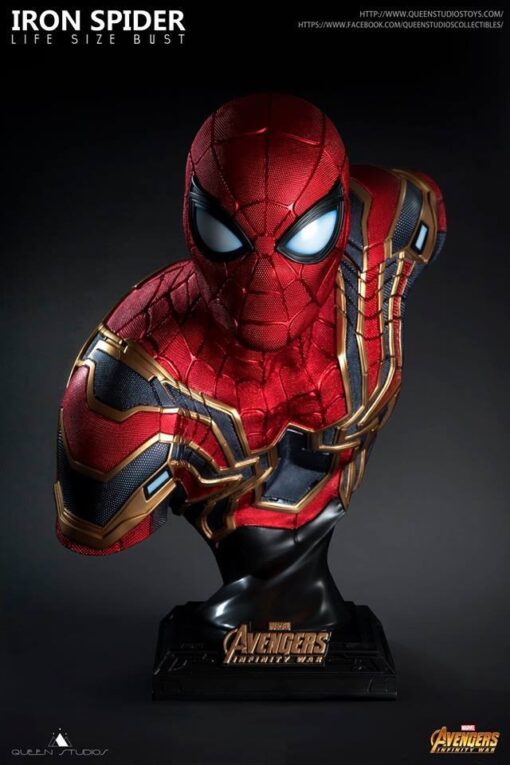 AVENGERS INFINITY WAR IRON SPIDER MAN LIFE-SIZE BUST QUEEN STUDIO