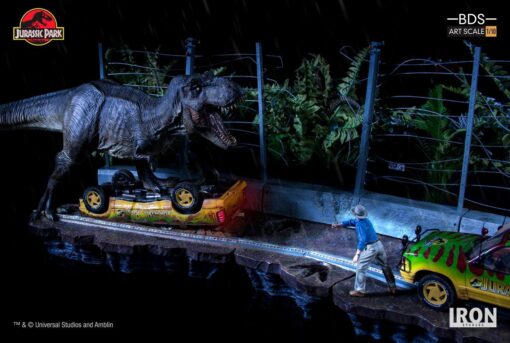 T-Rex Attack Set A 1:10 Scale Statue by Iron Studios - Image 3