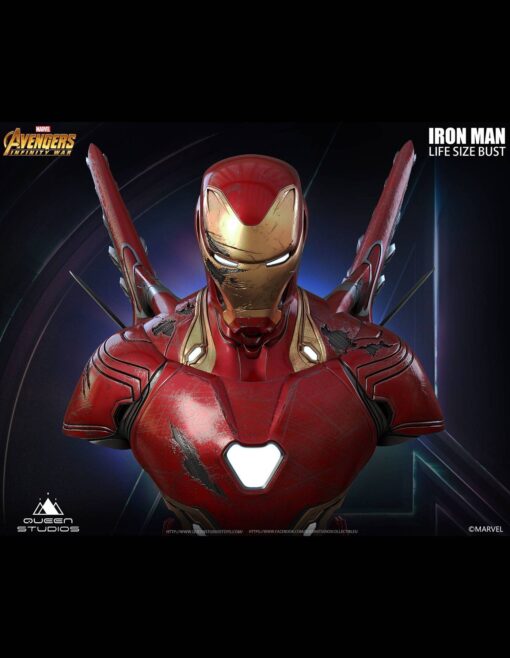 Iron Man MK50 Battle Damaged 1:1 Lifesize Bust By Queen Studios - Image 9