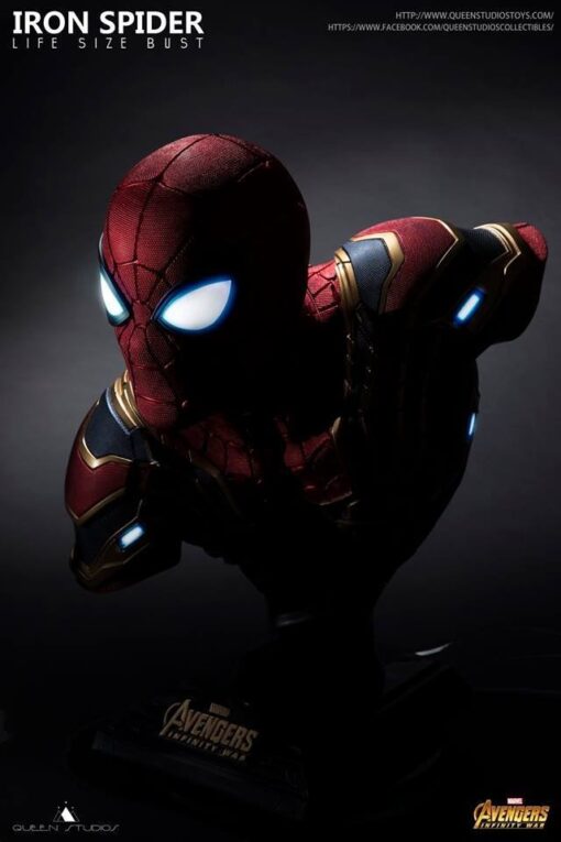 AVENGERS INFINITY WAR IRON SPIDER MAN LIFE-SIZE BUST QUEEN STUDIO - Image 2