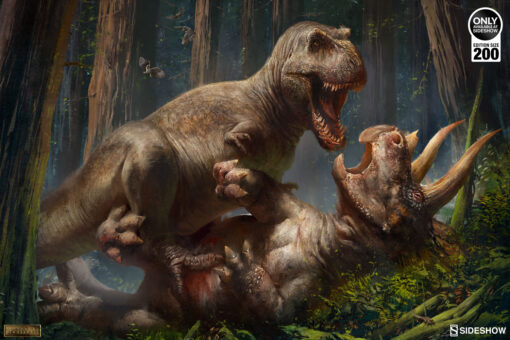 T-Rex vs Triceratops by RJ Palmer - ART PRINT with frame