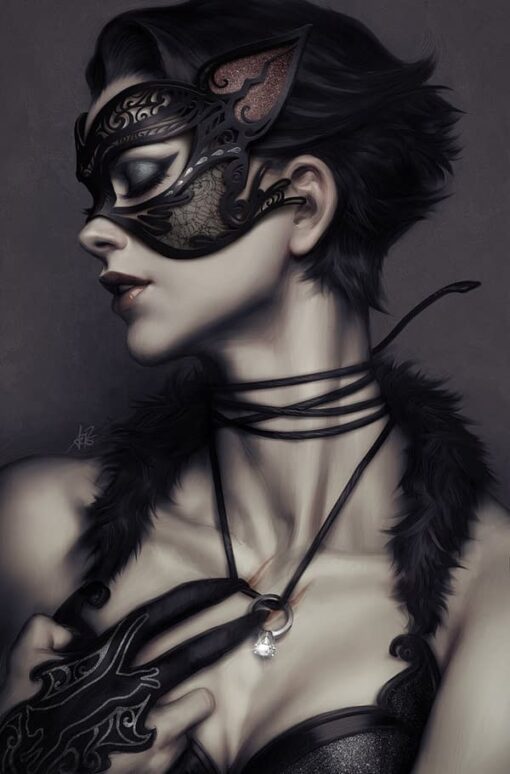 Catwoman #4 by Stanley "Artgerm" Lau - ART PRINT with frame