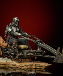 The Mandalorian on Speederbike Deluxe 1:10 Scale Statue by Iron Studios