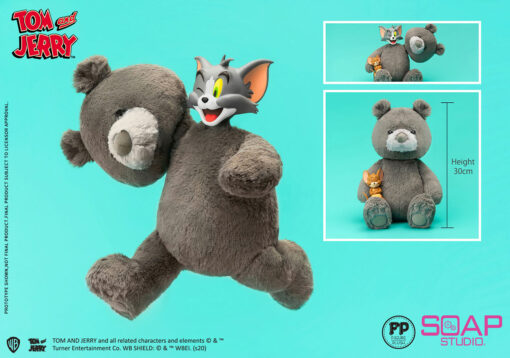 Tom and Jerry Plush Teddy Bear (Charcoal Gray) Collectible Figure by Soap Studio - Image 3