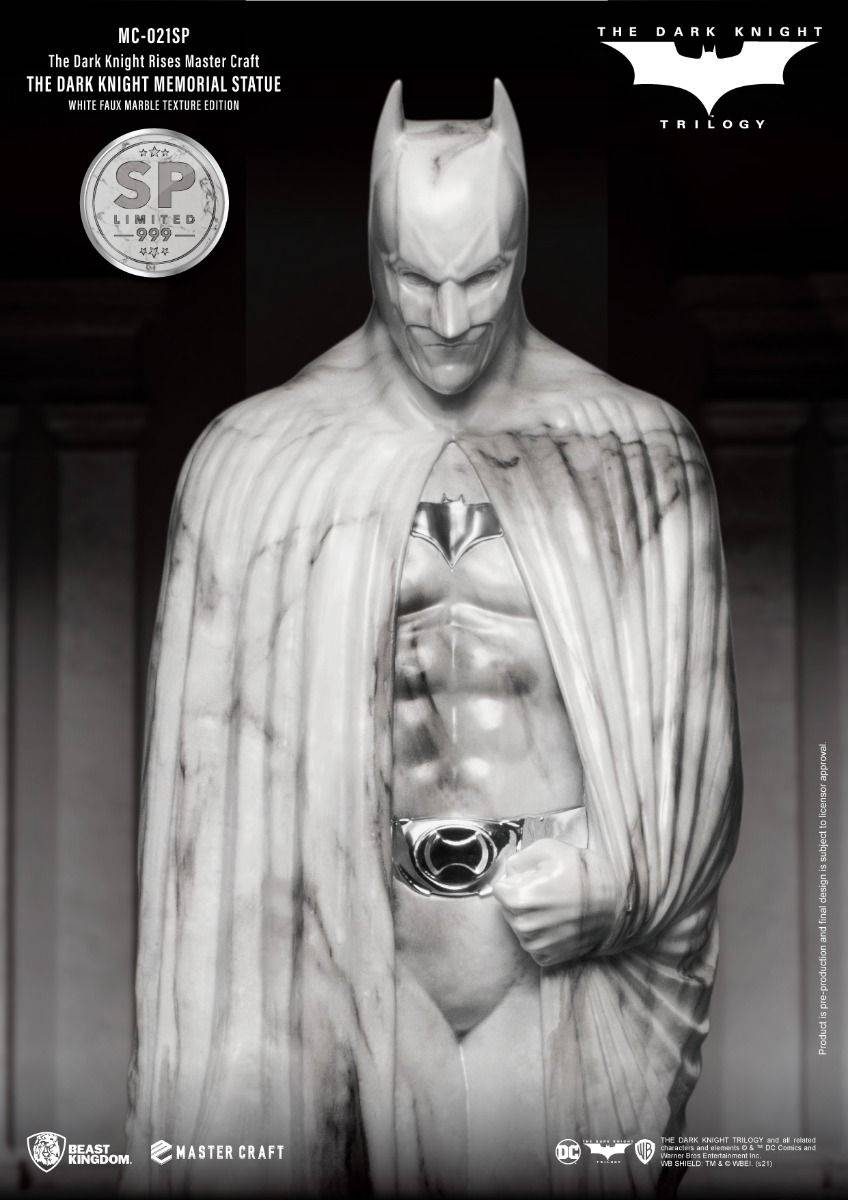 The Dark Knight Rises Master Craft The Dark Knight Memorial Statue White Faux Marble Texture Edition - Image 12