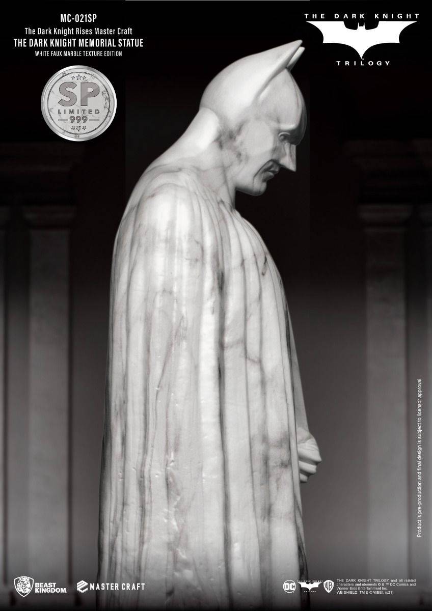 The Dark Knight Rises Master Craft The Dark Knight Memorial Statue White Faux Marble Texture Edition - Image 9