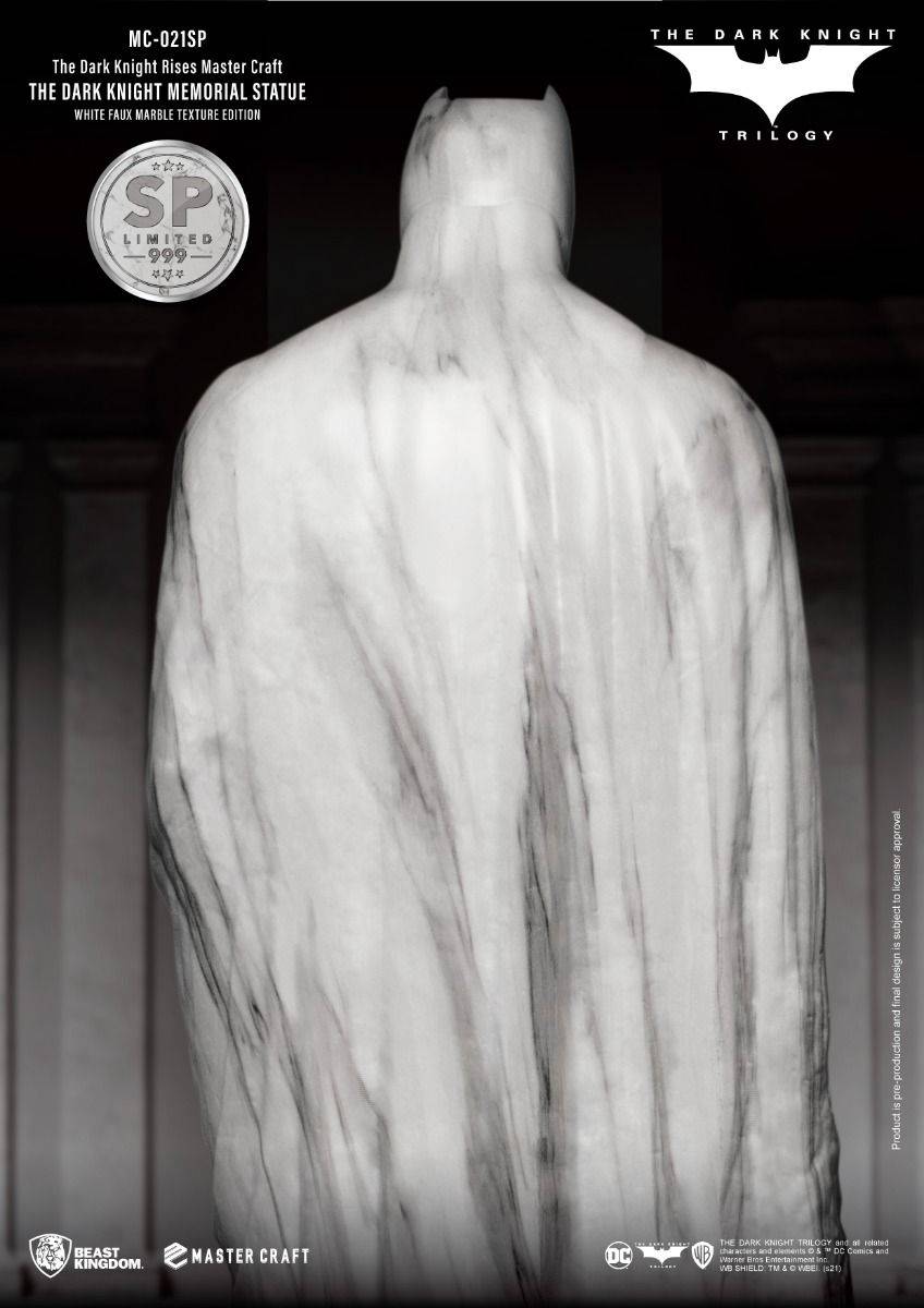The Dark Knight Rises Master Craft The Dark Knight Memorial Statue White Faux Marble Texture Edition - Image 10