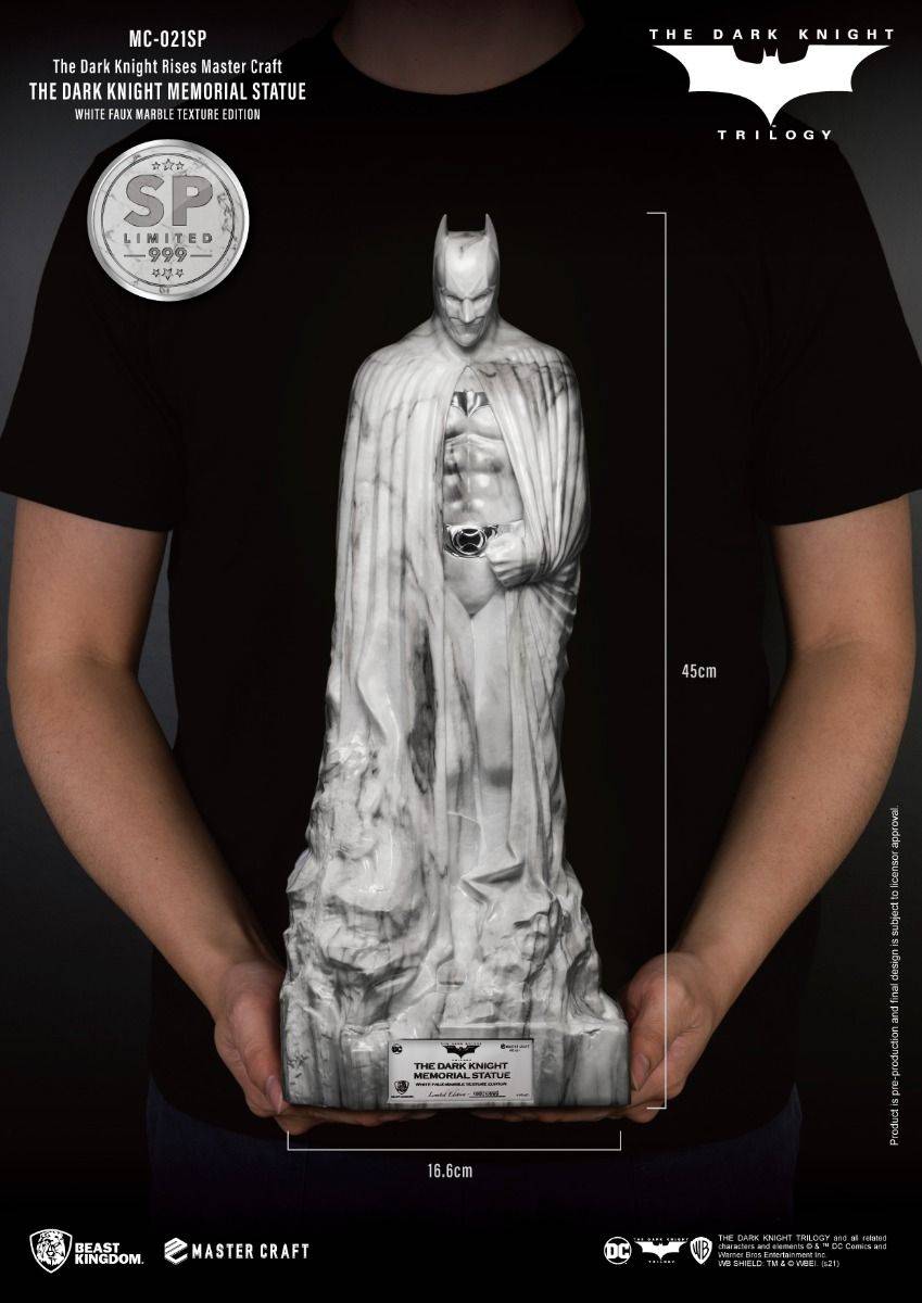 The Dark Knight Rises Master Craft The Dark Knight Memorial Statue White Faux Marble Texture Edition - Image 2