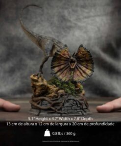 Alternative view of Statue Dilophosaurus – Jurassic Park – Art Scale 1/10 – Iron Studios