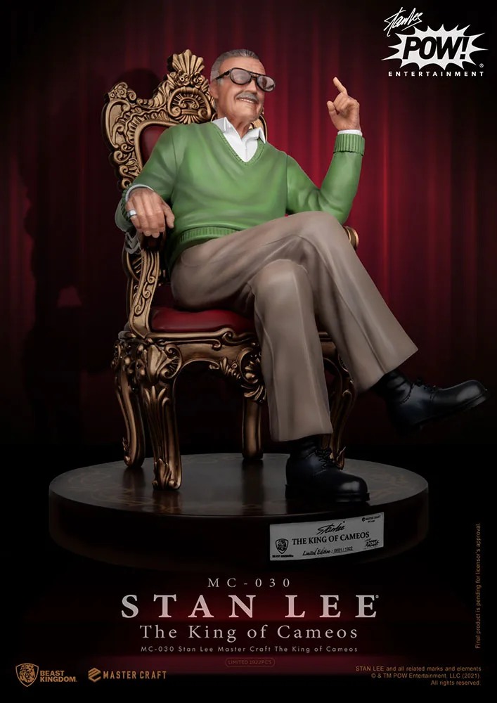 Stan Lee the King of Cameos Statue by Beast Kingdom Master Craft Series
