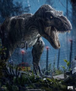 Statue T-Rex attacks Donald Gennaro - Jurassic Park - Demi Scale 1/20 - Iron Studios