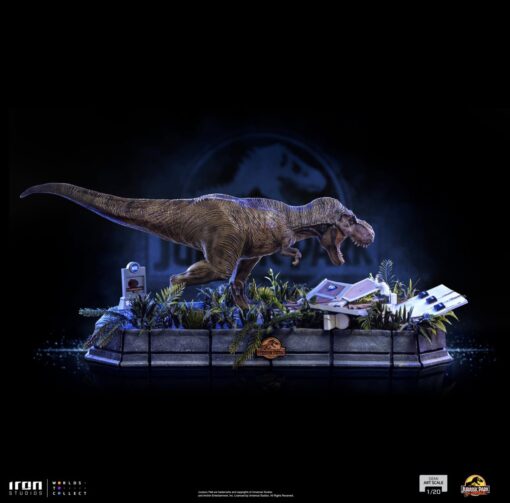 Statue T-Rex attacks Donald Gennaro - Jurassic Park - Demi Scale 1/20 - Iron Studios - Image 15