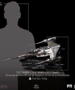 Alternative view of Mando's N-1 Starfighter Book of Boba Fest 1/10 scale statue by Iron Studios