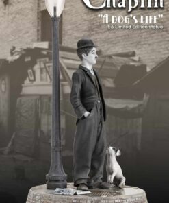 CHARLIE CHAPLIN "DOG'S LIFE" W/LIGHT RESIN STATUE - Image 6