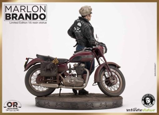 MARLON BRANDO WITH BIKE OLD&RARE 1:6 RESIN - Image 4