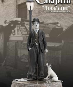CHARLIE CHAPLIN "DOG'S LIFE" W/LIGHT RESIN STATUE