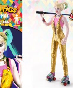 Alternative view of Harley Quinn Birds of Prey Bendyfig with Mallet