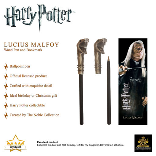 Lucius Malfoy Wand Pen and Bookmark - Image 5