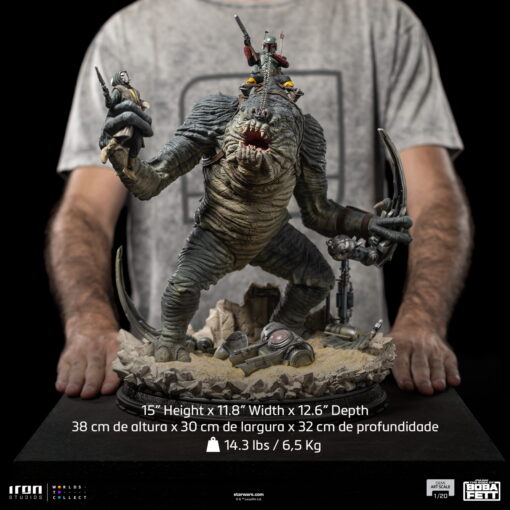 BOBA FETT & RANCOR  Demi Scale 1/20 scale statue By Iron Studios - Image 2