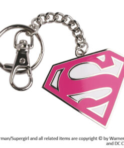 Alternative view of Supergirl 5cm Pink Logo Keychain