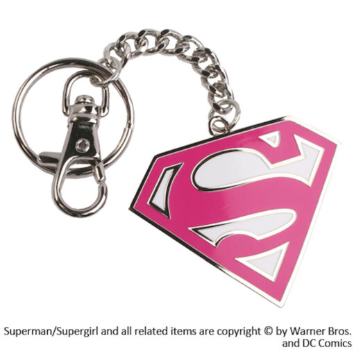 Supergirl 5cm Pink Logo Keychain - Image 2