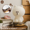 LINE FRIENDS Series BROWN's Donut Piggy Bank w/ Light Up Function