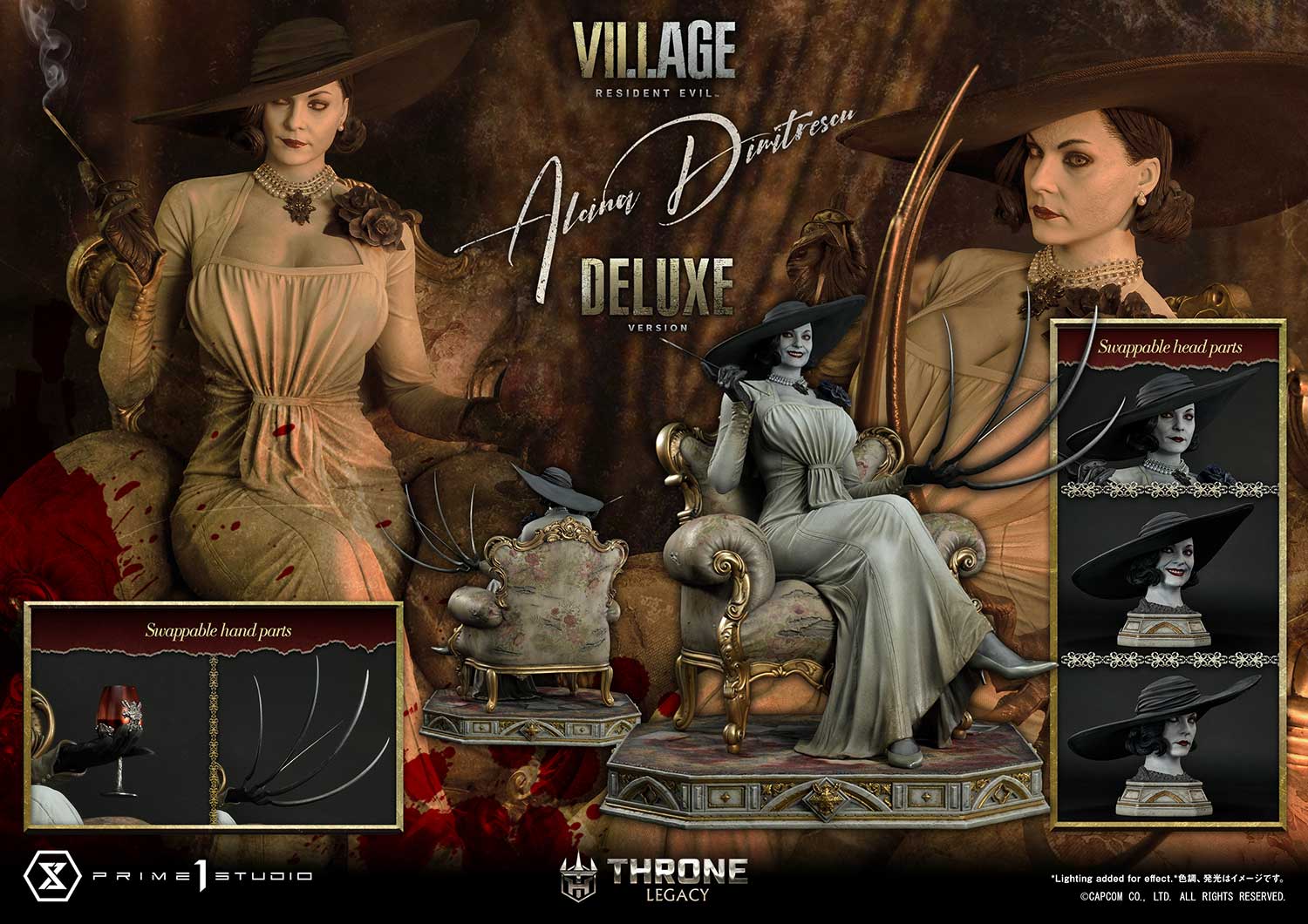Throne Legacy Resident Evil Village Alcina Dimitrescu Deluxe Bonus Version By Prime 1 Studios - Image 3