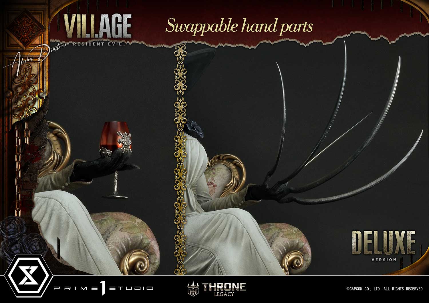 Throne Legacy Resident Evil Village Alcina Dimitrescu Deluxe Bonus Version By Prime 1 Studios - Image 7