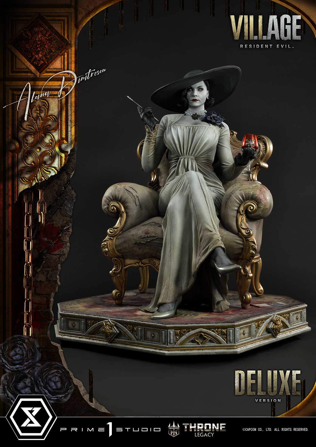 Throne Legacy Resident Evil Village Alcina Dimitrescu Deluxe Bonus Version By Prime 1 Studios - Image 32
