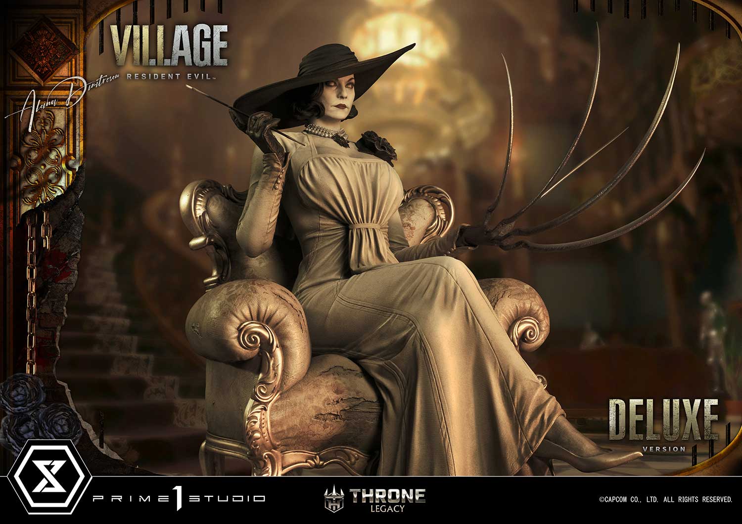 Throne Legacy Resident Evil Village Alcina Dimitrescu Deluxe Bonus Version By Prime 1 Studios - Image 33