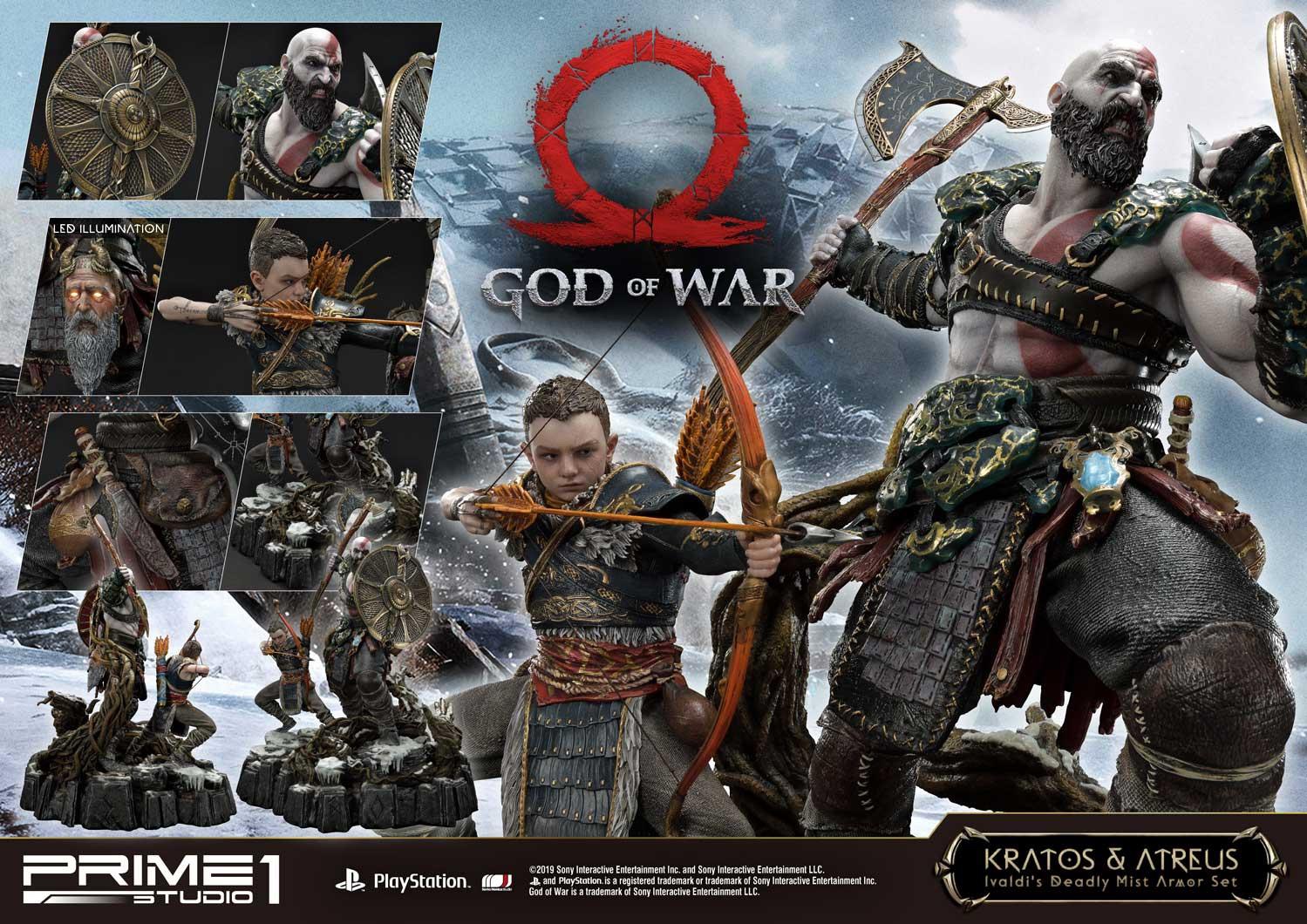 God of War: Kratos & amp; Atreus 1/4 Scale Diorama statues Ivaldi's Deadly Mist Armor Set By Prime 1 Studios Edition Size: 200 - Image 2