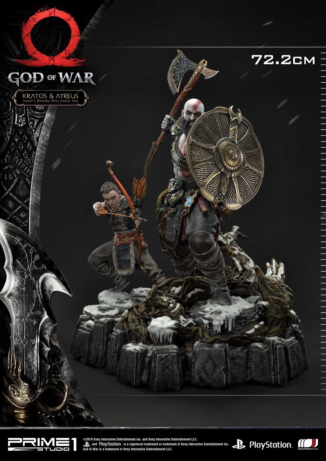 God of War: Kratos & amp; Atreus 1/4 Scale Diorama statues Ivaldi's Deadly Mist Armor Set By Prime 1 Studios Edition Size: 200 - Image 10