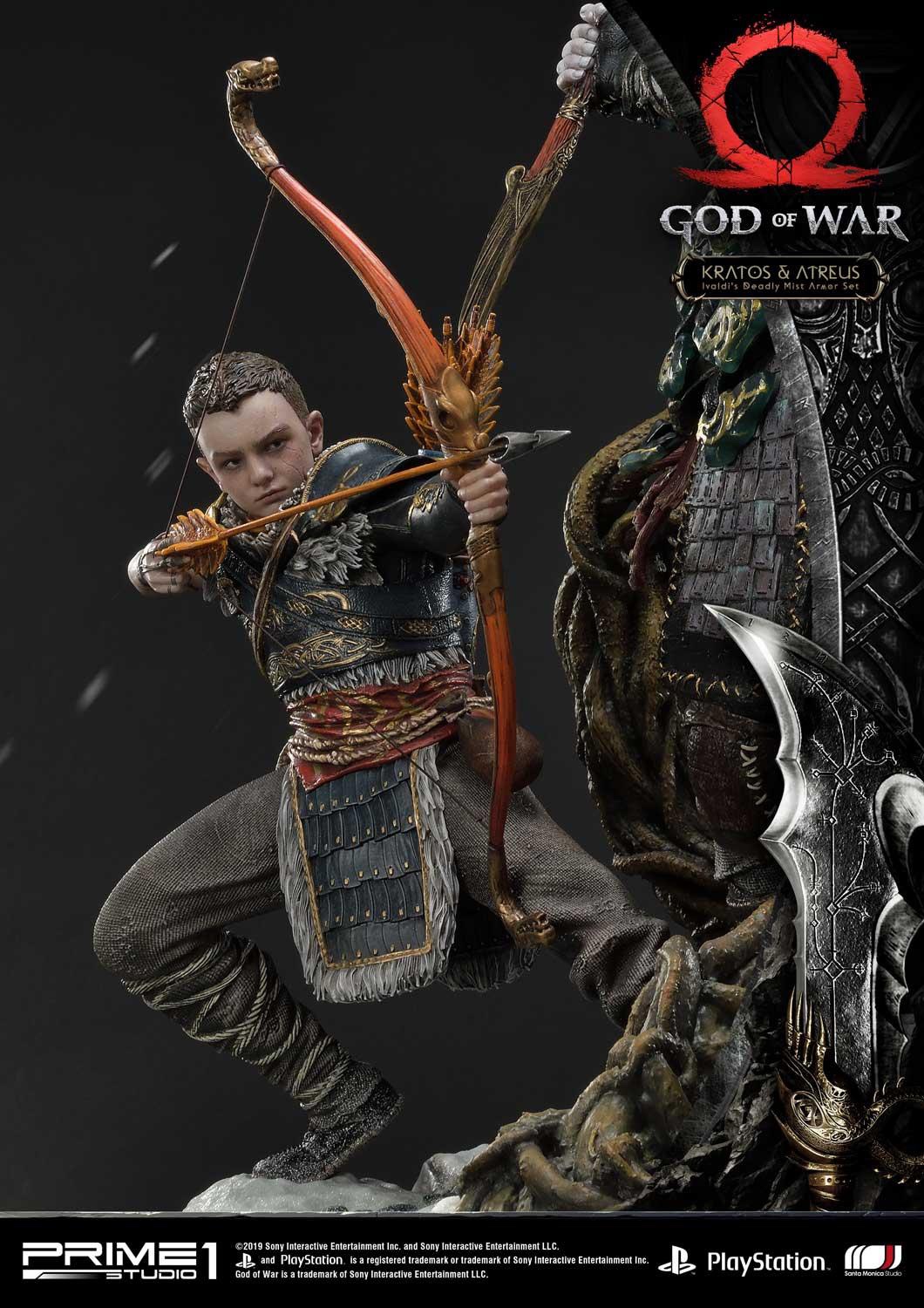 God of War: Kratos & amp; Atreus 1/4 Scale Diorama statues Ivaldi's Deadly Mist Armor Set By Prime 1 Studios Edition Size: 200 - Image 6