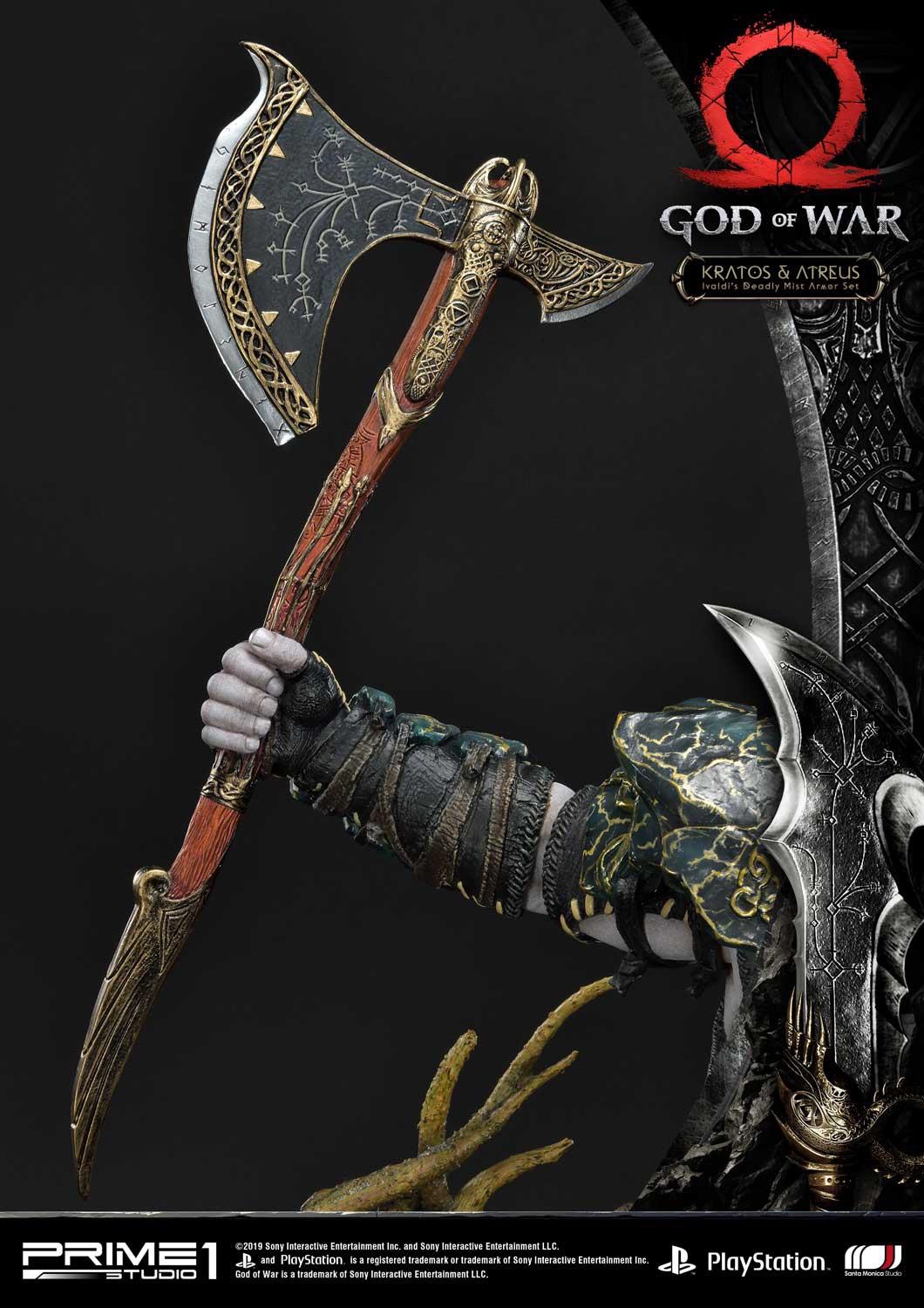God of War: Kratos & amp; Atreus 1/4 Scale Diorama statues Ivaldi's Deadly Mist Armor Set By Prime 1 Studios Edition Size: 200 - Image 3