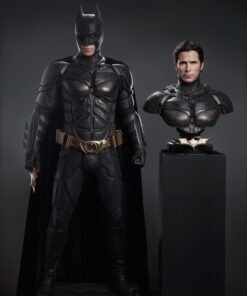Queen Studios: Christian Bale 1/1 Bust + TDK Batman 1/1 Statue (with interchangeable head sculpts) - Deluxe Edition