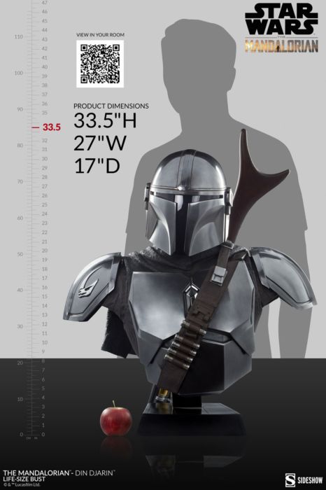 THE MANDALORIAN - DIN DJARIN Life-Size Bust by Sideshow Collectibles - Image 2