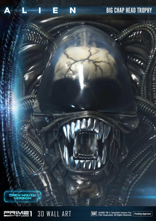 Alien Big Chap Head Trophy - 3D Wall Art Open Mouth Version By Prime1Studio - Image 2