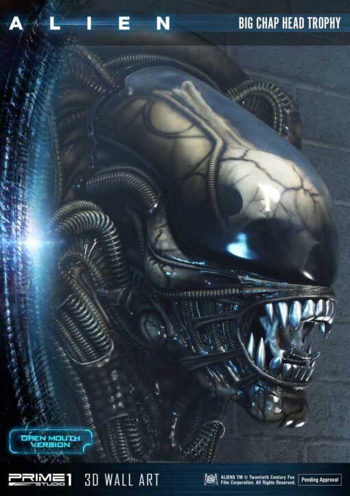 Alien Big Chap Head Trophy - 3D Wall Art Open Mouth Version By Prime1Studio - Image 5